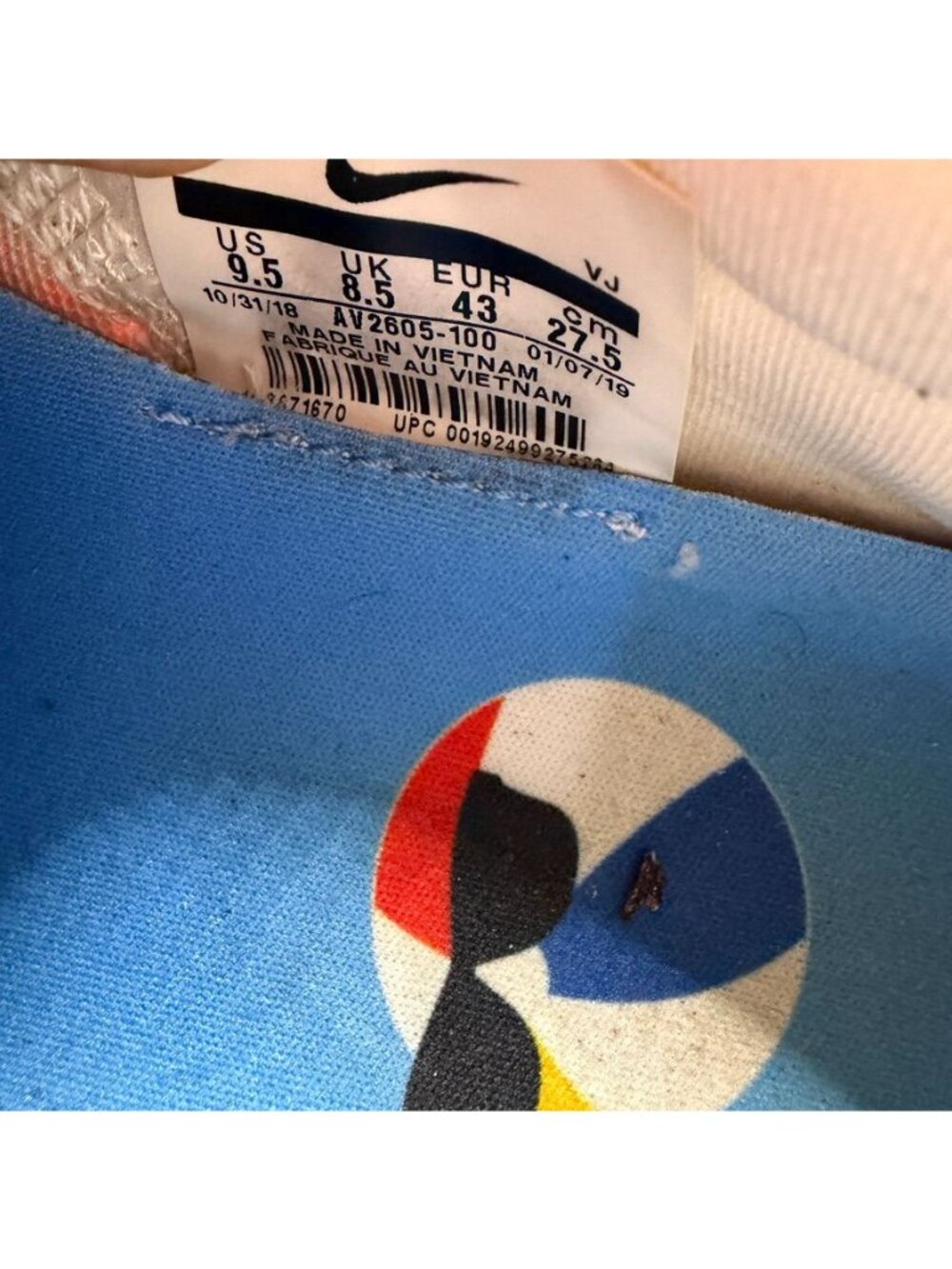 Nike React Presto Breezy Thursday White Orange Blue Mens Running Shoes Size 9.5 - Picture 6 of 8